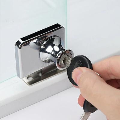 Secure Elegance Single Glass Lock For Furniture Hardware Rustproof Zinc, Safety And Anti Theft Locks 409 Double