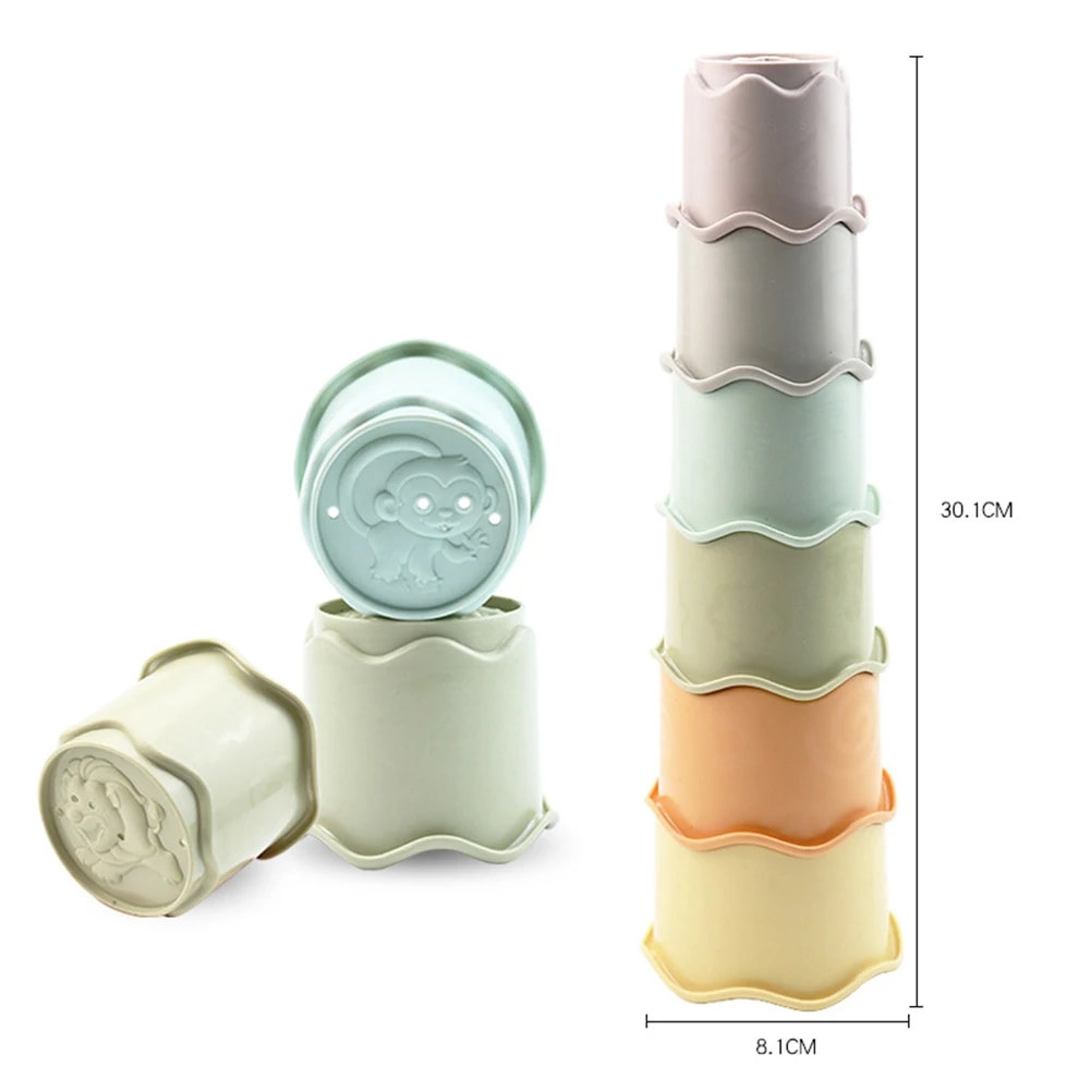 Multi Colored Stacking Cups: Rabbit Puzzle Toy For Hiding Food & Play 3