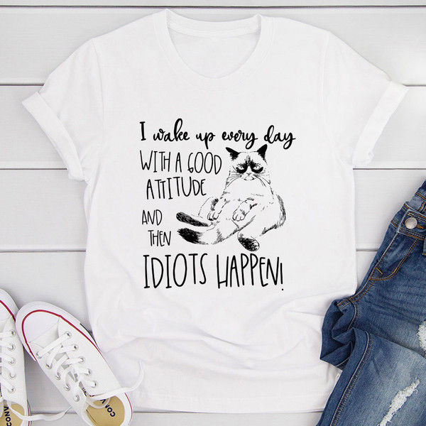 I Wake Up Every Day With A Good Attitude Tee Athletic Heather M