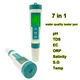 Acquari di acqua potabile Penna digitale per tester della qualità dell'acqua Misuratore Tds 7 in 1 Misuratore di pH TDS/EC/ORP/salinità/SG/Temperatura