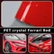 Adesivo per auto Ferrari Red in cristallo lucido adesivo per auto moto Adesivo per auto in vinile per imballaggio in pellicola di carbonio per auto