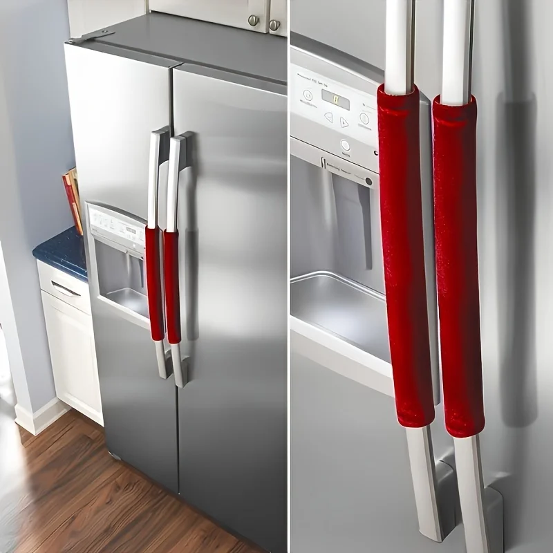 2er-Pack Kühlschrankgriffabdeckungen – schützt Geräte vor Flecken und Wasserflecken. Image