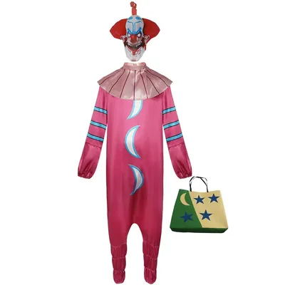 Gruseliges Weltraum-Clown-Overall-Kostüm für Erwachsene, Horror-Alien-Cosplay-Outfit mit Maske, Halloween-Party, Rollenspiel, kompletter Anzug Image