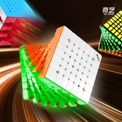 QiYi Warrior M 7x7x7 UV Magnetischer Zauberwürfel QY Sail 7x7x7 Würfel Intelligenzspielzeug Gehirn Kinder Geschenk Cubo Magico Image
