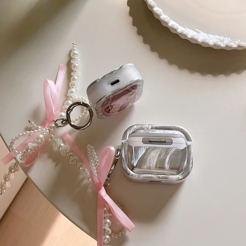 Süße Schleife Schlüsselanhänger Perlenband Schleife Schlüsselanhänger Y2K Ästhetischer Schlüsselhalter für Mädchen Taschenanhänger Zubehör Geschenke Image