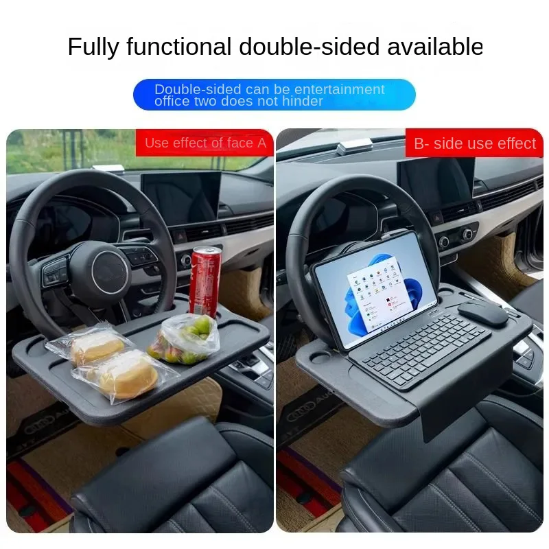 Auto-Esstisch, kleiner Tisch, Esstisch im Auto, Esstisch, kleiner Auto-Tisch, Tellerhalter, Tablet-Computertisch