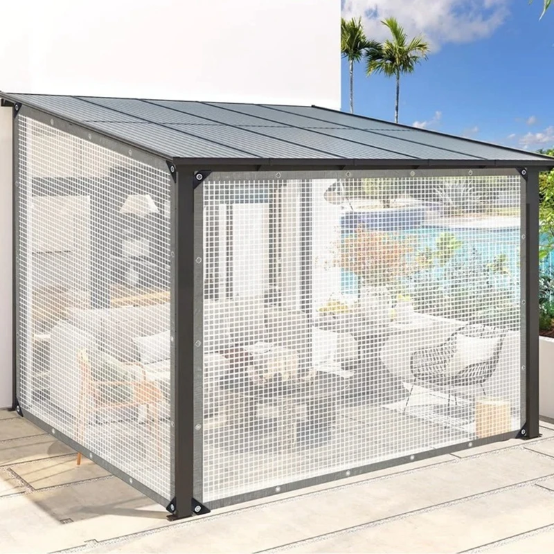 100 % wasserdichtes Gitter, verstärkte PE-Plane, regensicheres Tuch, Gartenpflanzen, Balkon, Pergolen, Pavillon-Bildschirm, Wohnmöbel-Abdeckung Image