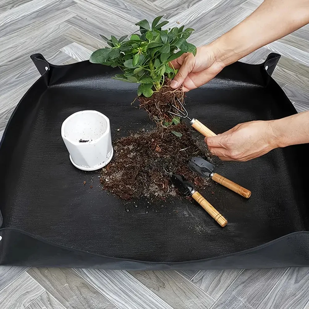 4 Snaps Anlage Umpflanzen Matten Tragbare Wasserdichte Pflanzung Werkzeug Für Sukkulenten Greenerys Verdickt Dicht Blumenerde Matten Image