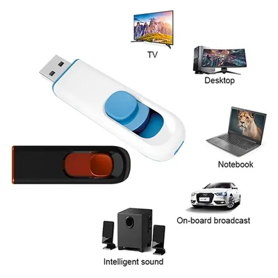 8 GB 16 GB 32 GB 64 GB 128 GB USB 2.0 Flash-Laufwerk Kunststoffgehäuse U-Disk Push-and-Pull-U-Disk Image