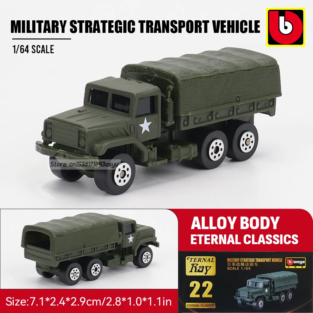 Bburago 1:64 MILTARY STRATEGIC TRANSPORT FAHRZEUG Modell Micro Hochpräzises Automodell Serie Kinder Weihnachtsgeschenk Jungenspielzeug Image