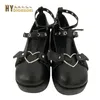 Neue süße Herz Schnalle Keile Mary Janes Frauen rosa T-Riemen klobige Plattform Lolita Schuhe Frau Punk Gothic Cosplay Schuhe 43