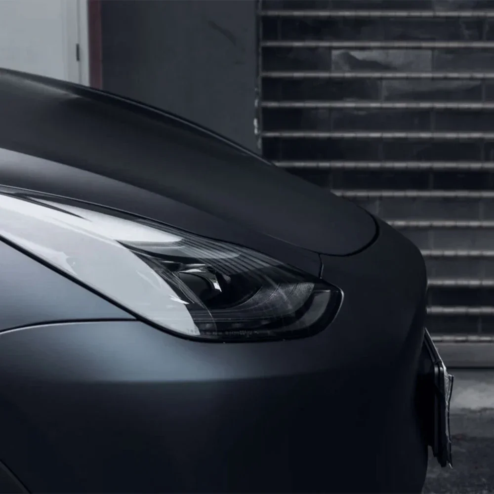 Matte Schwarz Blau Auto Wrap Film Auto Farbwechsel Vinyl Film PVC Aufkleber PET Blase Kostenlose Verpackung Auto Zubehör Auto Aufkleber Image