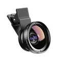 Lenti d'ingrandimento Fish Eye 2 in 1 con clip Obiettivo per telefono cellulare Lenti per fotocamera professionali per telefono cellulare 15X Macro 0,45X Super grandangolare
