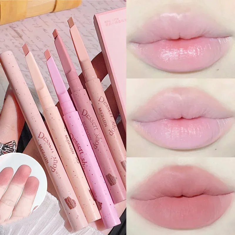 Milch Matte Glatte Lip Liner Stift Make-Up Wasserdicht Dauerhafte Konturierung 3D Lippen Lippenstift Bleistift Nude Rosa Lip Tint Lippen Kosmetik Image