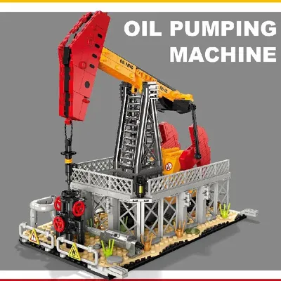 MOC Petroleum Engineering Modulares Gebäude Montagemodell Bausteine Spielzeug, Dekoartikel Geburtstagsgeschenk für Kinder 666 Stück Image