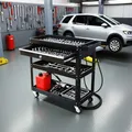 Chariot de réparation automobile, chariot à outils d'atelier mécanique, ours robuste, chariot roulant de 100kg, chariot à outils, support de rangement d'outils