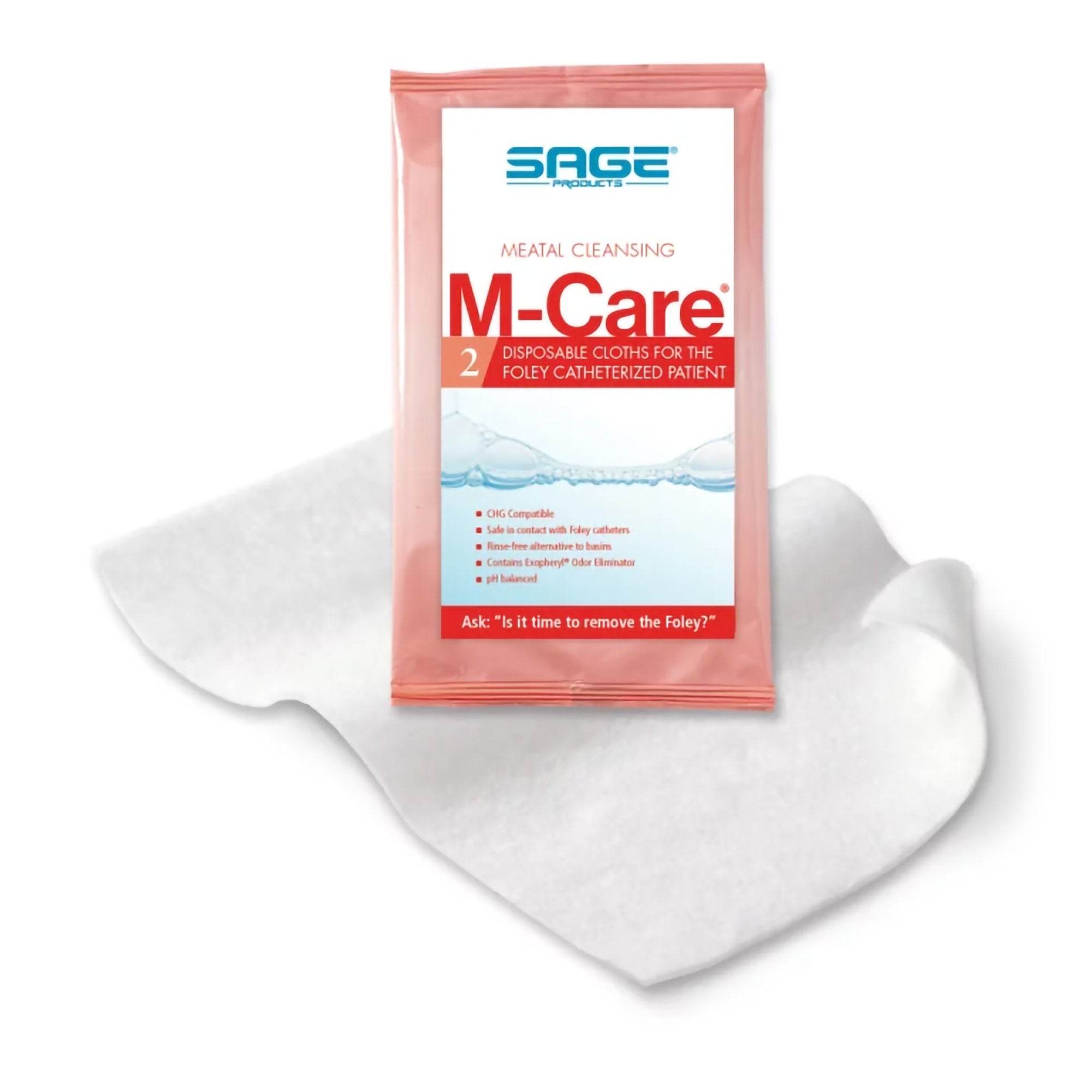 M-Care Meatal Personal Cleansing Wipe Soft Pack Scented 2 Count (1012050_PK) 2/PK M-Care™ Meatal Personal Wipes
