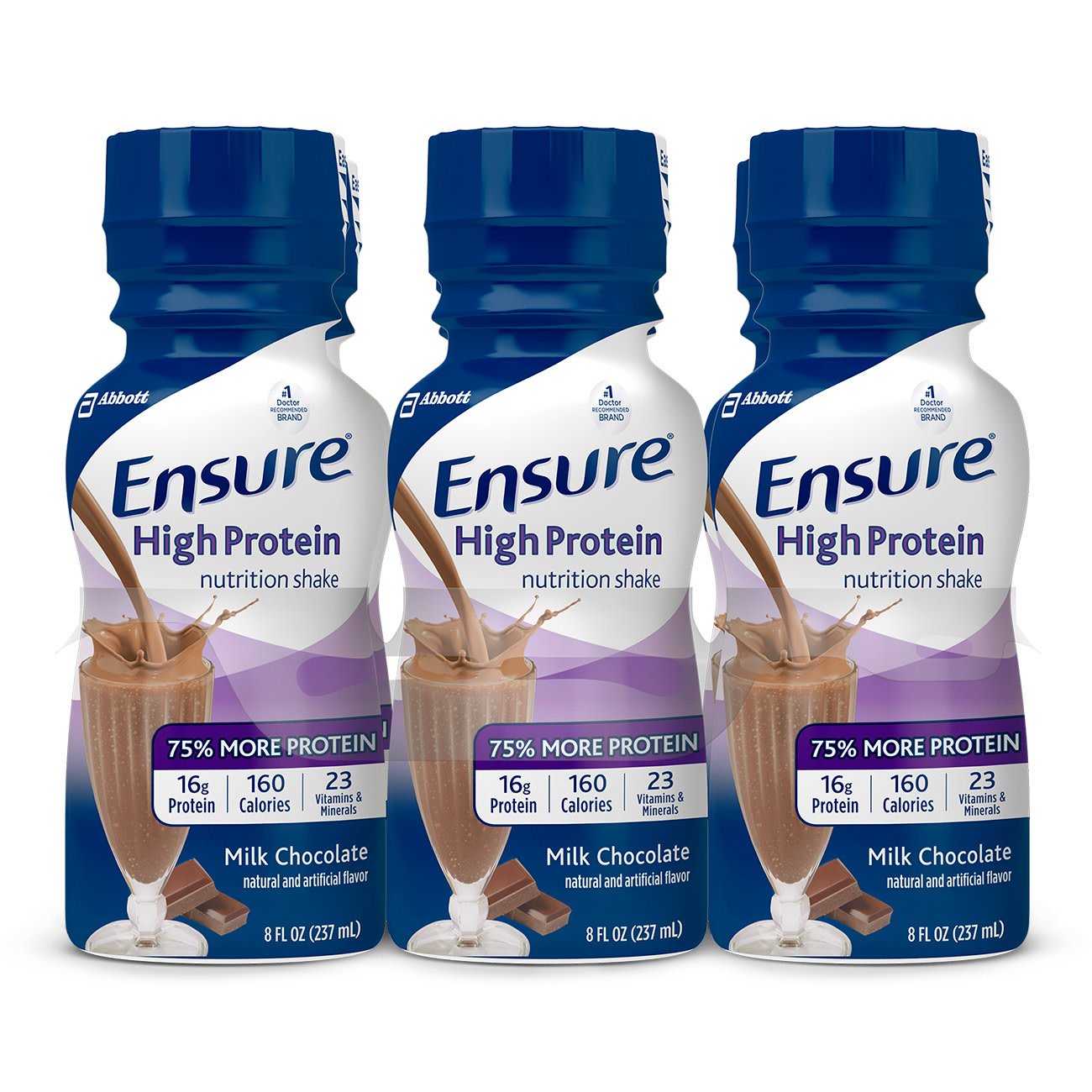 Ensure High Protein Shake Oral Supplement Milk Chocolate Flavor Liquid 8 oz. Bottle (984042_EA) 1/EA Ensure® High Protein Shake Oral Supplements