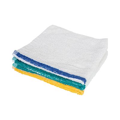 Royal Blue Intl Bar Towel 17 X 20 Inch OE Cotton Terry Cloth White Stripe Reusable (1125504_DZ) 12/DZ GoodEarth Products Bath Towels and Wash Cloths