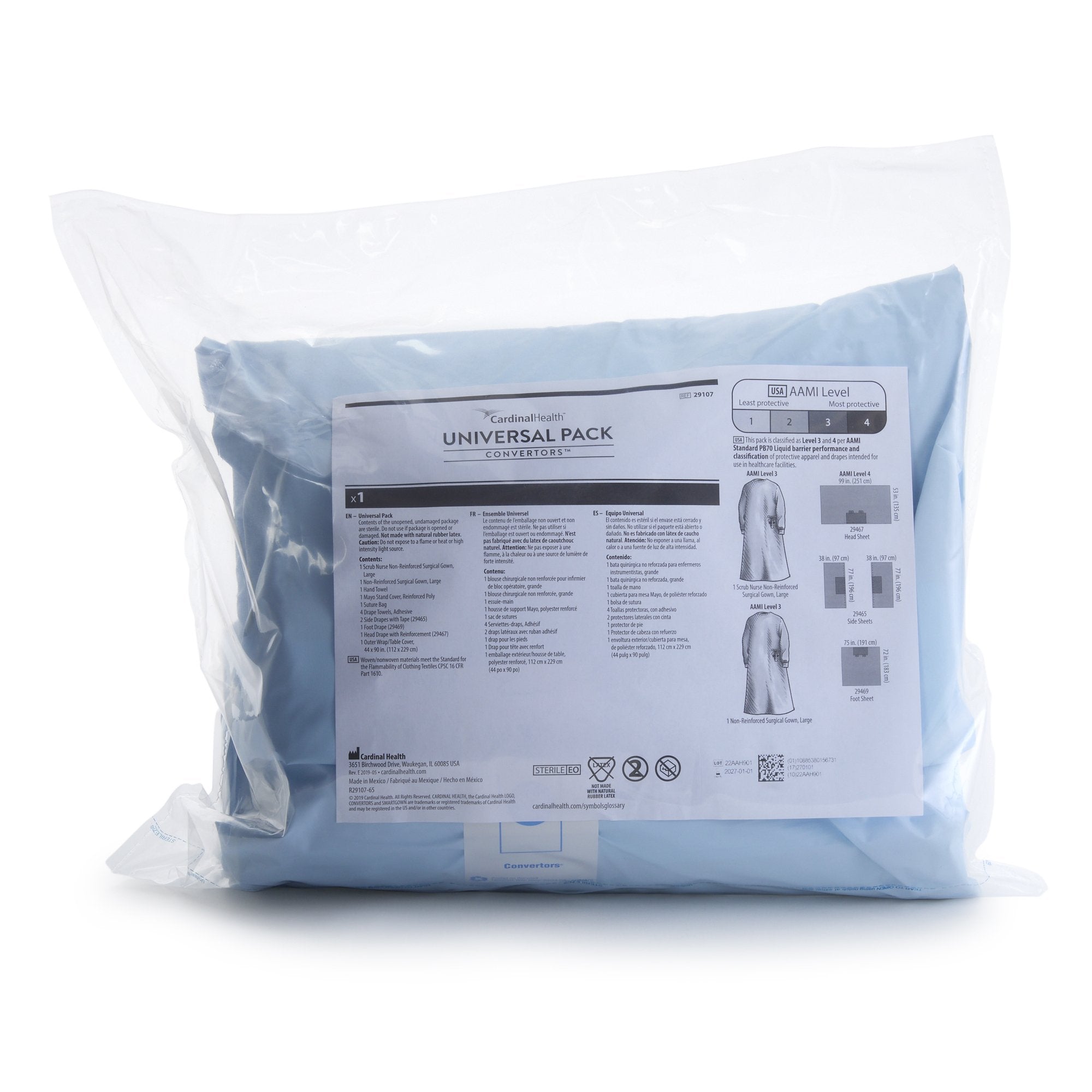 Cardinal Health General Purpose Drape Pack Cardinal Health (269442_CS) 6/CS Cardinal Health™ Sterile Drapes, Bibs and Covers