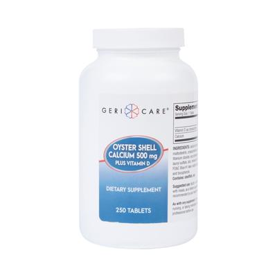 Geri-Care Joint Health Supplement Oyster Shell 200 IU - 500 mg Strength Tablet 250 per Bottle (689189_BT)