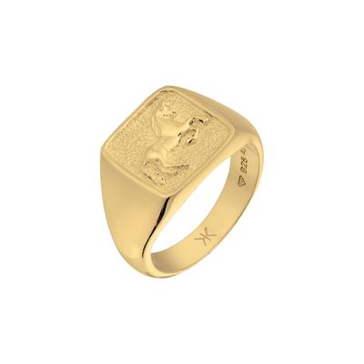 KUZZOI Siegelring Pferd 925 Sterling Silber 64 Herren Image