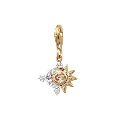 Elli Sonne Mond Zirkonia Weiß 925 Sterling Silber vergoldet OneSize Damen Image