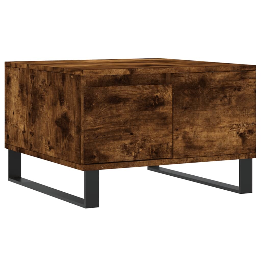 vidaXL Couchtisch Räuchereiche 55x55x36,5 cm Holzwerkstoff Image
