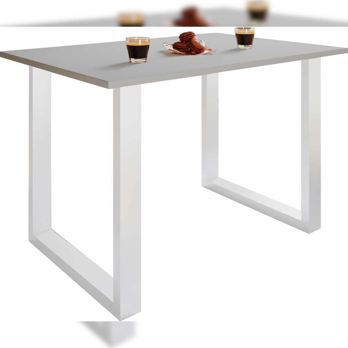 VCM Esstisch Xona Weiß / Grau H. 76 x B. 140 x T. 80 cm Image