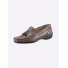 Mokassin CLASSIC, Damen, Gr. 39, grau (taupe), Leder, Glattleder, Basic, Schuhe