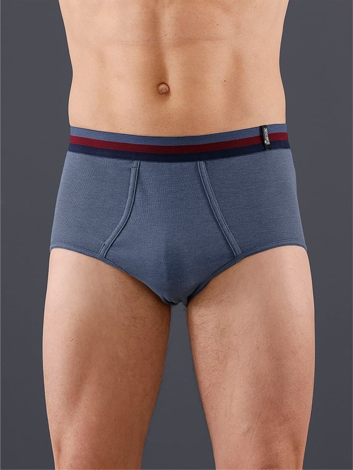 Slip KINGS CLUB, Herren, Gr. 10, blau (rauchblau), 75% Baumwolle, 25% Polyester, Unterhosen Image