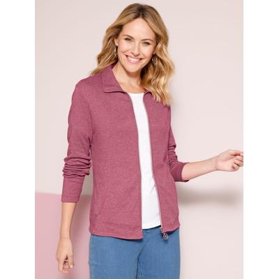 Shirtjacke CLASSIC BASICS "Shirtjacke", Damen, Gr. 54, lila (malve, meliert), 65% Polyester, 35% Baumwolle, gemustert, mehrfarbig, meliert, Langarm, Shirts Image