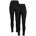 Leggings URBAN CLASSICS "Urban Classics Damen Ladies High Waist Jersey Leggings 2-Pack", Damen, Gr. XL, US-Größen, schwarz (schwarz, schwarz), 95% Baumwolle, 5% Elasthan, unifarben, skinny fit, Hosen