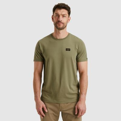 T-Shirt PME LEGEND, Herren, Gr. XXL, grün (oil grün), Jersey, Obermaterial: 95% Baumwolle, 5% Elasthan, unifarben, normal, Rundhals, Kurzarm, Shirts, mit Logobadge Image