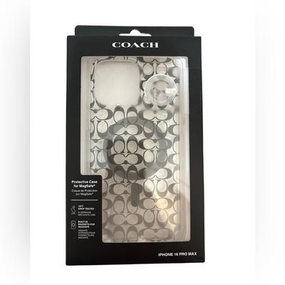 Coach Cell Phones & Accessories | Coach Protective Case With Magsafe For Iphone 16 Pro Max | Color: Gray/Silver | Size: Os