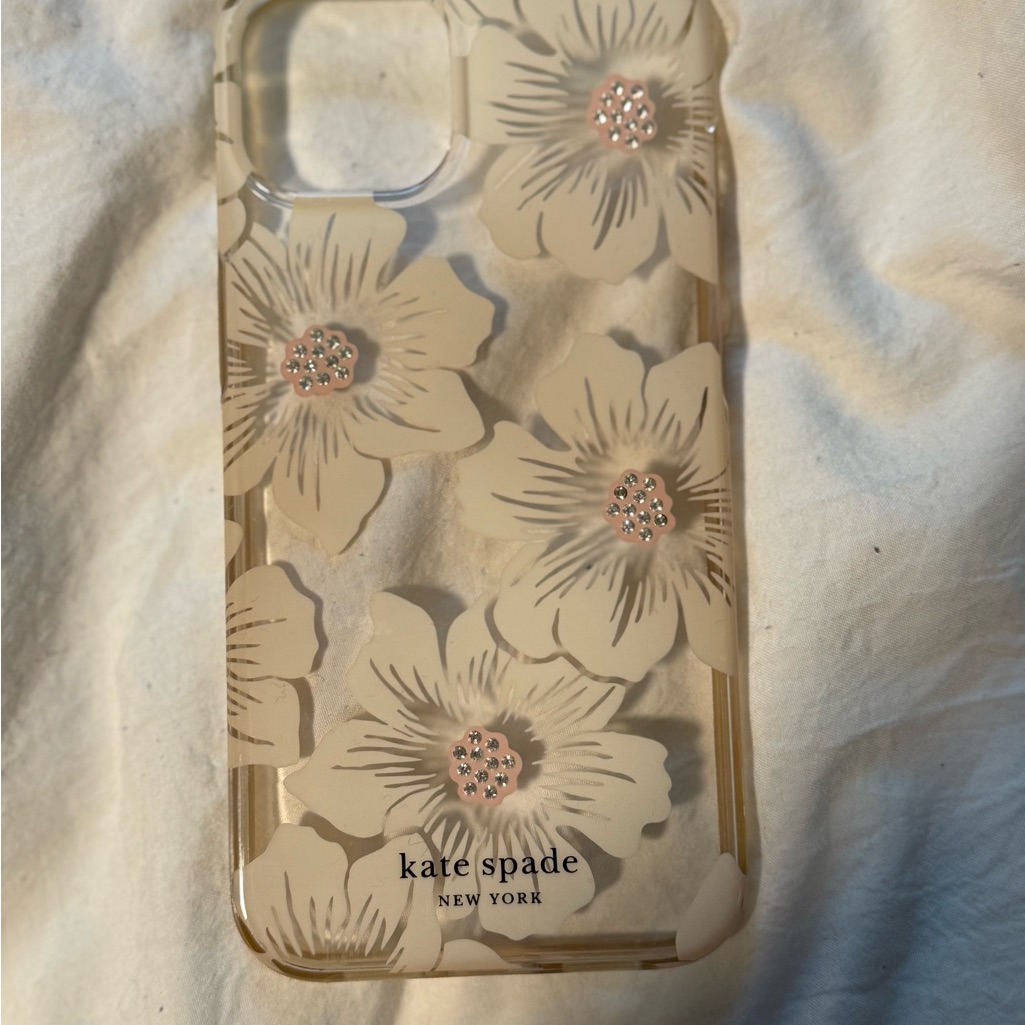 Kate Spade Cell Phones & Accessories | Kate Spade Cream Floral Phone Case | Color: Cream | Size: Iphone 13/14/15