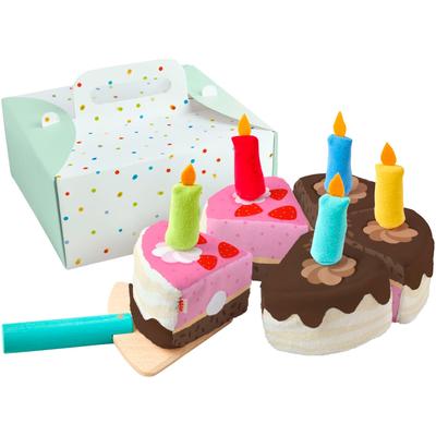 Spiellebensmittel HABA "Creative Play - Geburtstagstorte", bunt, Kaufladensortimente, Kinder, Polyester, Holz, Papier Image