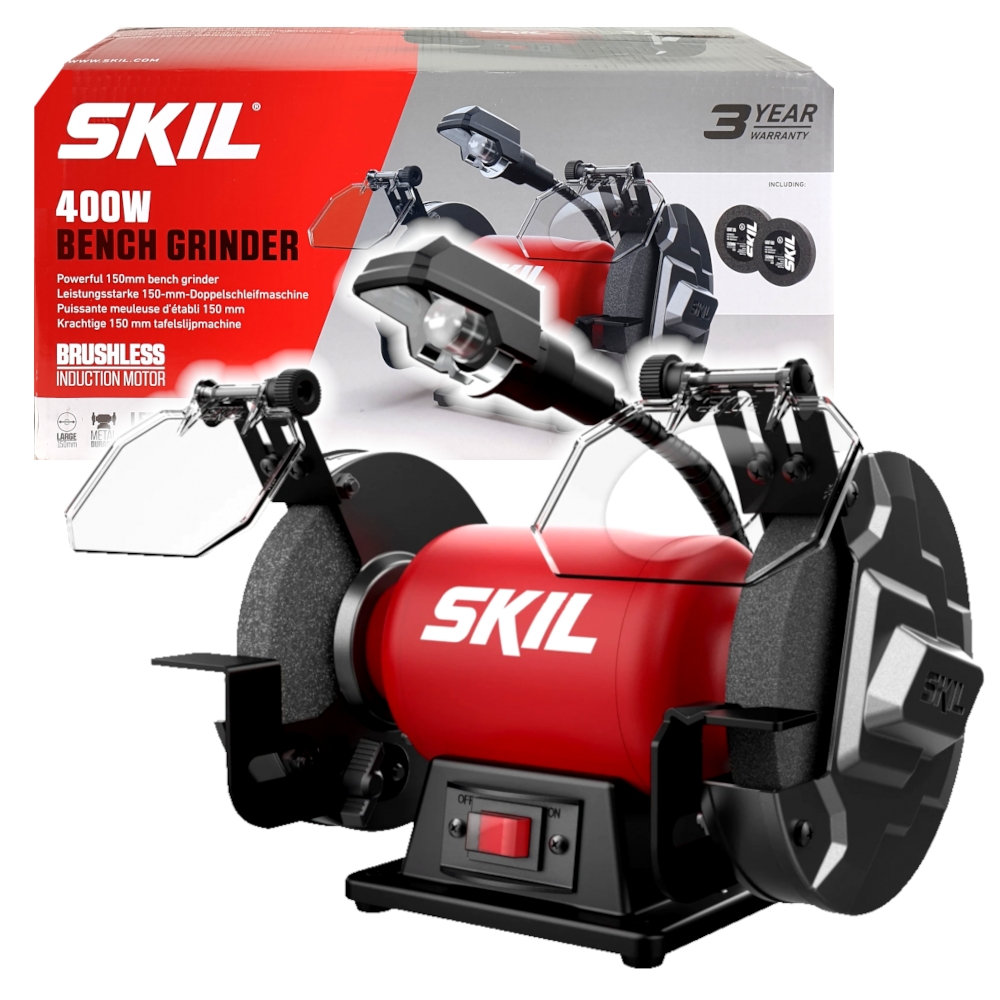 SKIL 1355 AA Tischschleifmaschine Doppelschleifmaschine, 150mm, 400W Image