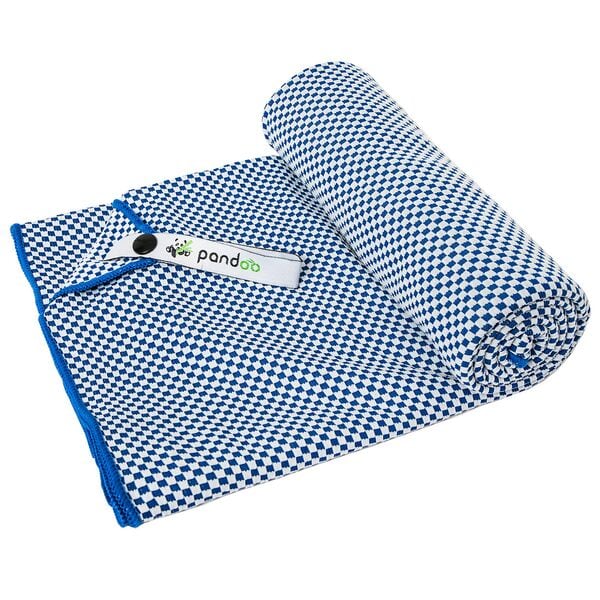 pandoo Badetuch Schachbrettmuster Größe S 40,0x80,0 cm blau Image