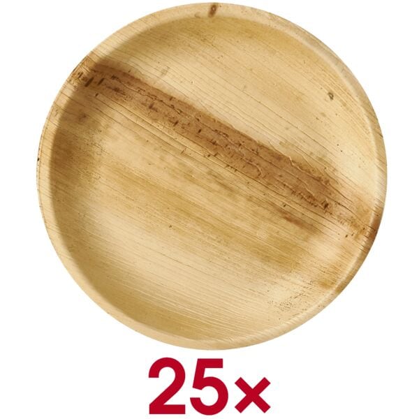 Papstar 25 Palmblatt-Teller pure 23 cm mehrfarbig, 23x2.5x23 cm