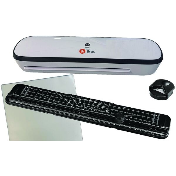 TWEN Laminiergerät-Set »4 in 1« bis DIN A4 weiß, 34.5x6.5x9 cm Image