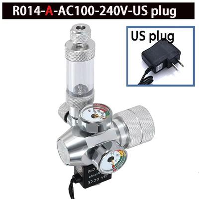 DIY Aquarium CO2 Regulator Kit With Electromagnetic Valve & Bubble Counter Precise CO2 Control For Fish Tanks r104 a au Plug 3 8unf