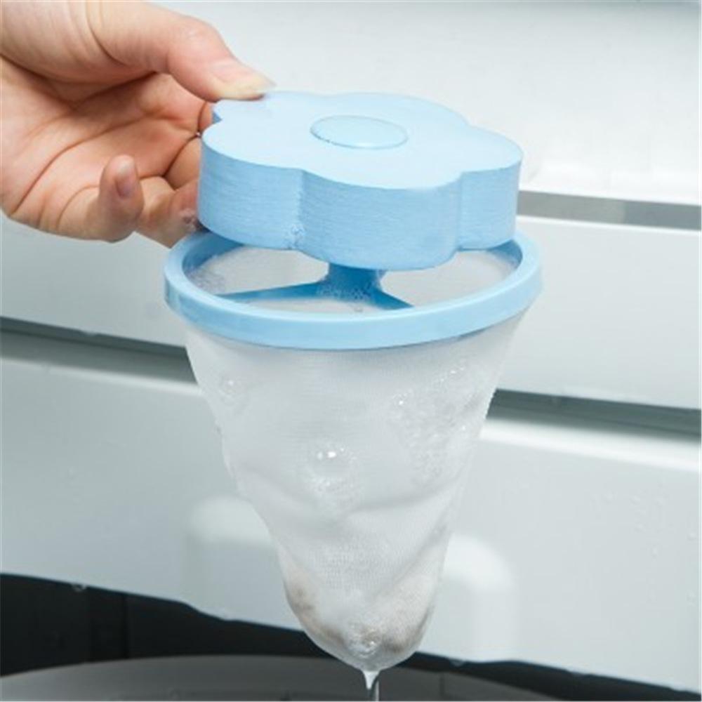 Best Washing Machine Lint Catcher Daisy Laundry Hair & Lint Trap For Washers Blue (2 Pack)