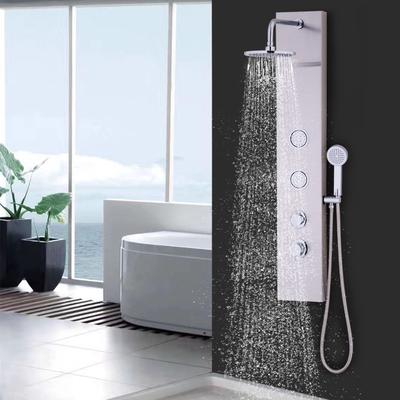 47 Inch Stainless Steel Shower Panel With Massage Jets & Hand Shower, Luxury Spa Experience 47 Inch Stainless Steel Shower Panel With Massage Jets & Hand Shower, Luxury Spa Experience