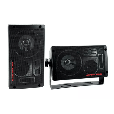 Pyramid 3 Way Car Audio Mini Box Speakers, Indoor Stereo System Pyramid 3 Way Car Audio Mini Box Speakers, Indoor Stereo System