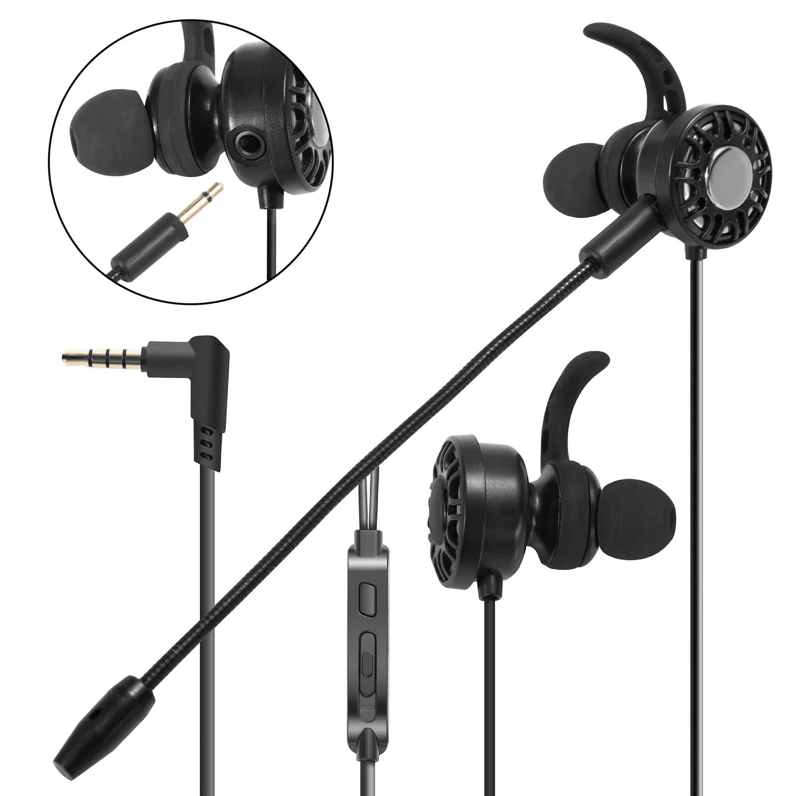 In Ear PC Music Gaming Headset Headphone Earphone, Stereo Sound With Dual Mic For PS4, Xbox, Laptop, Mobile & Switch In Ear PC Music Gaming Headset Headphone Earphone, Stereo Sound With Dual Mic For PS4, Xbox, Laptop, Mobile & Switch