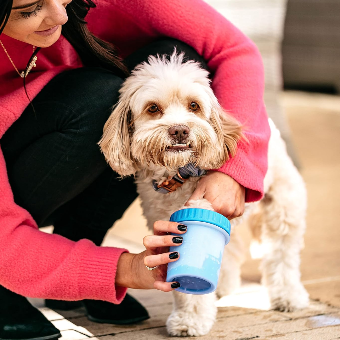 Dog Paw Cleaner Portable Pet Paw Washer & Scrubber Blue