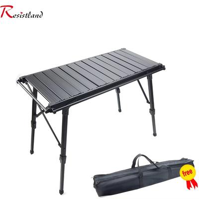 TrailFlex IGT Folding Camp Table With Removable Gas Stove Slot black Table