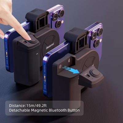 Sleek Selfie Grip And Phone Camera Grip With Detachable Bluetooth Remote Sleek Selfie Grip And Phone Camera Grip With Detachable Bluetooth Remote