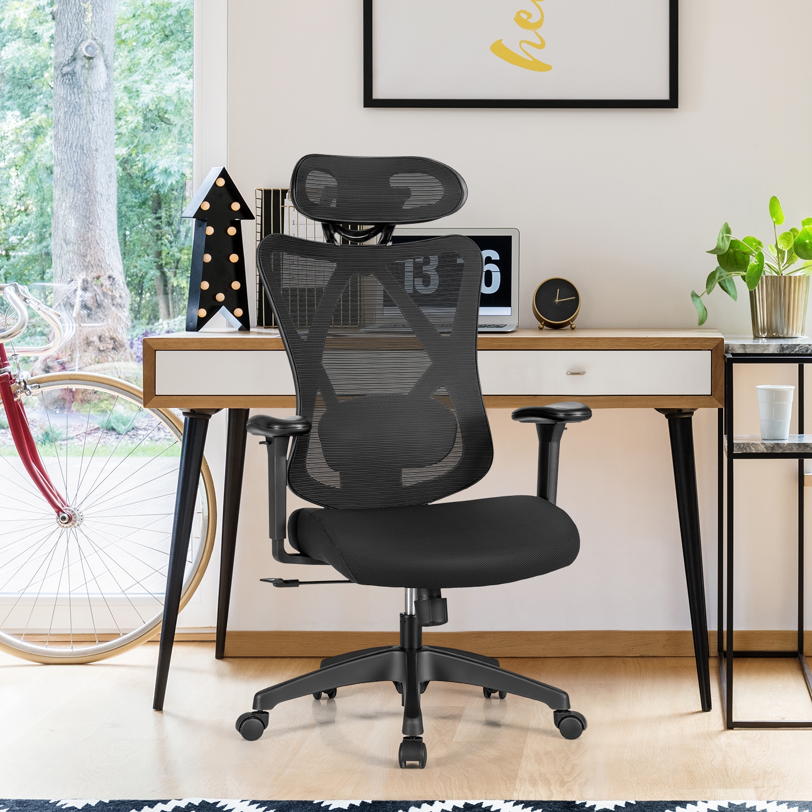 High Back Mesh Executive Chair With Adjustable Lumbar Support, 275lb Capacity Ergonomic Office Chair High Back Mesh Executive Chair With Adjustable Lumbar Support, 275lb Capacity Ergonomic Office Chair